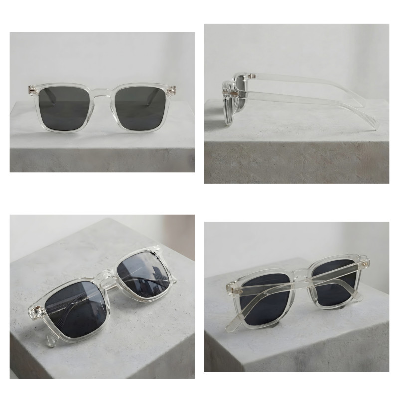Premium Crystal-Clear Transparent Frame [Unisex] Sunglasses